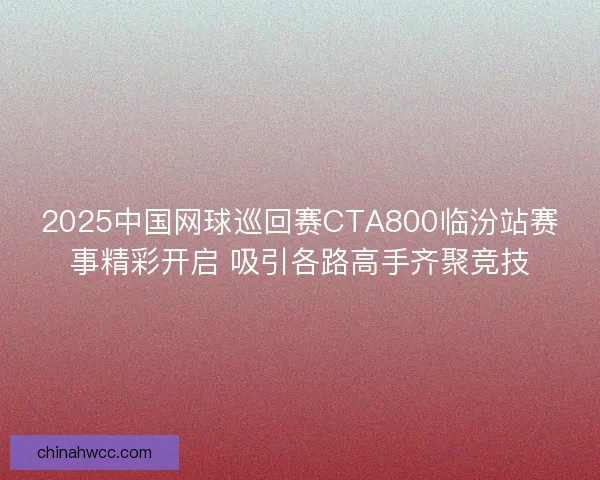 2025中国网球巡回赛CTA800临汾站赛事精彩开启 吸引各路高手齐聚竞技